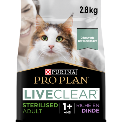 Purina Pro Plan LiveClear Adult, Allergen Reducing Dry Cat Food with Turkey
