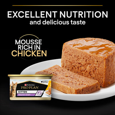 Purina Pro Plan Kitten , Wet Cat Food, Mousse rich in Chicken