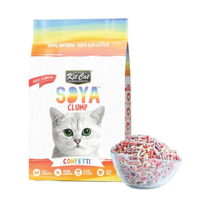 KitCat SoyaClump Soyabean Litter Confetti 7L
