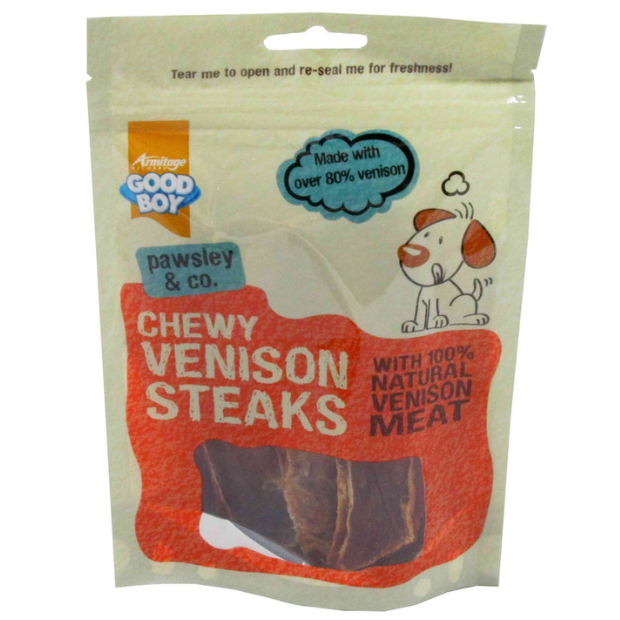 Armitage Goodboy Chewy Venison Steaks - 80G