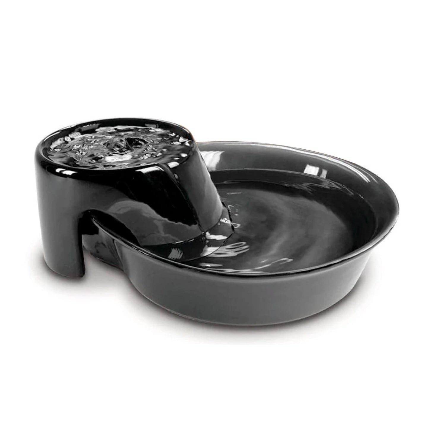 Pioneer Pets Big Max Ceramic Pet Drinking Fountain 128oz (Black)