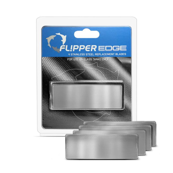 Flipper Edge Standard Aquarium Scraper Blades – 4 Pack Stainless Steel