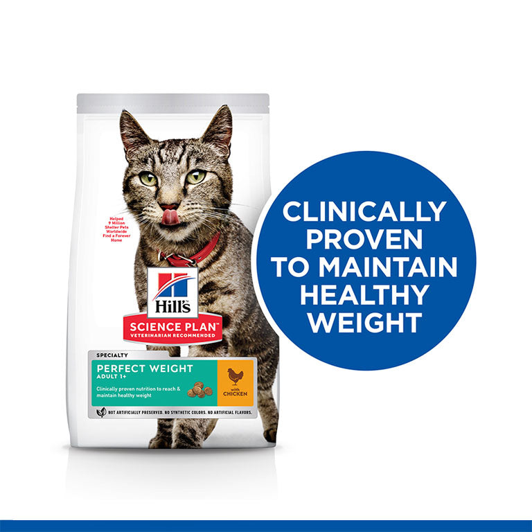 Hills Science Plan Perfect Weight Adult Cat Food with Chicken