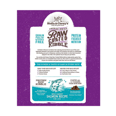 Stella & Chewys Cat-Raw Coated Kibble Salmon