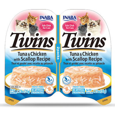 Inaba Twins Cup Tuna & Chicken with Scallop Recipe - 70g