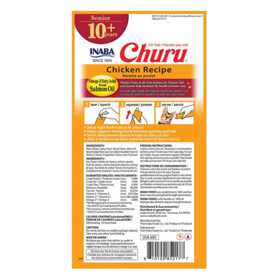 Inaba Churu For Senior Cat Chicken Recipe - 4PCS/PK - 56g