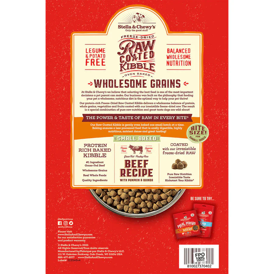 Stella & Chewys Raw Coated Wholesome Grain Beef Small Breed Recipe