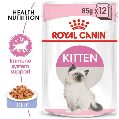 Royal Canin Feline Health Nutrition Kitten Jelly (Cat Wet Food - Pouches)