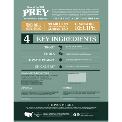 Taste Of Wild Prey Trout Formula for Dog with Limited Ingredients