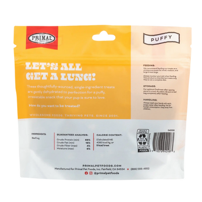 Primal Lets All Get A Lung Beef Dehydrated Treat 1.5oz
