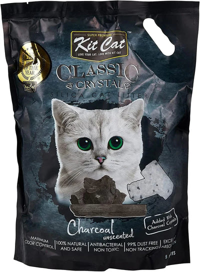 Kit Cat Classic Crystal Cat Litter Charcoal (5 Litres)