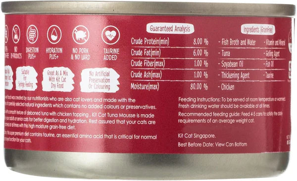 Kit Cat Tuna Mousse with Chicken Topper 80g