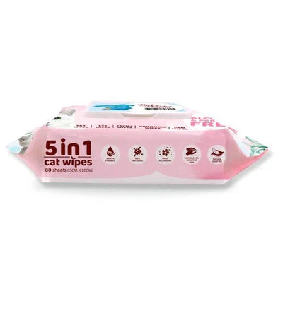 KitCat 5 in 1 Cat Wipes BABY POWDER