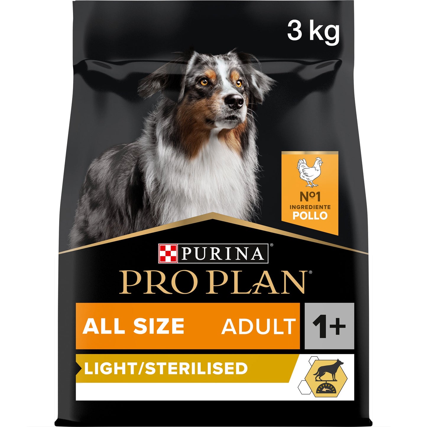 Purina Pro Plan Light All Sizes Adult, Dry Dog food with Chicken