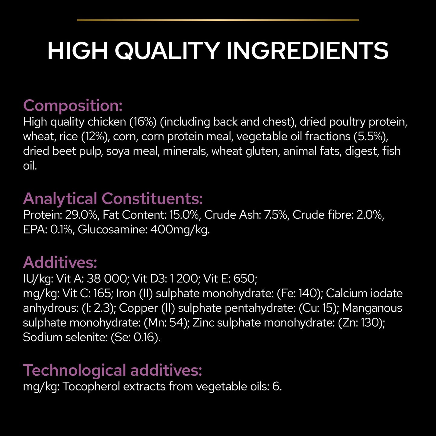 Purina Pro Plan Age Defence Medium and Large Senior 7+, Dry Dog food with Chicken