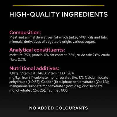 Purina Pro Plan Adult Delicate Digestion, Wet Cat Food, Mousse rich in Turkey