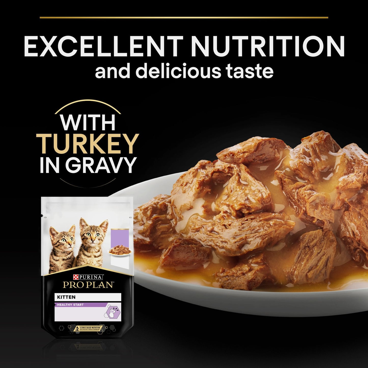 Purina Pro Plan Kitten, Wet Cat Food, Turkey in Gravy