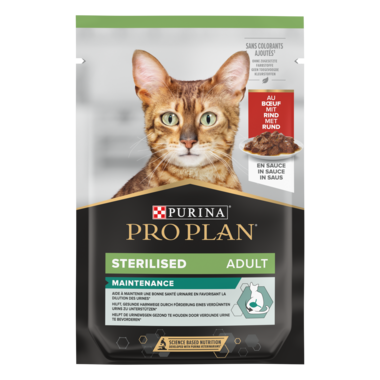 Purina Pro Plan Wet Cat Food, Beef in Gravy