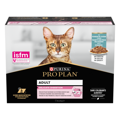 Purina Pro Plan Delicate Wet Cat Food, Oceanfish in Gravy