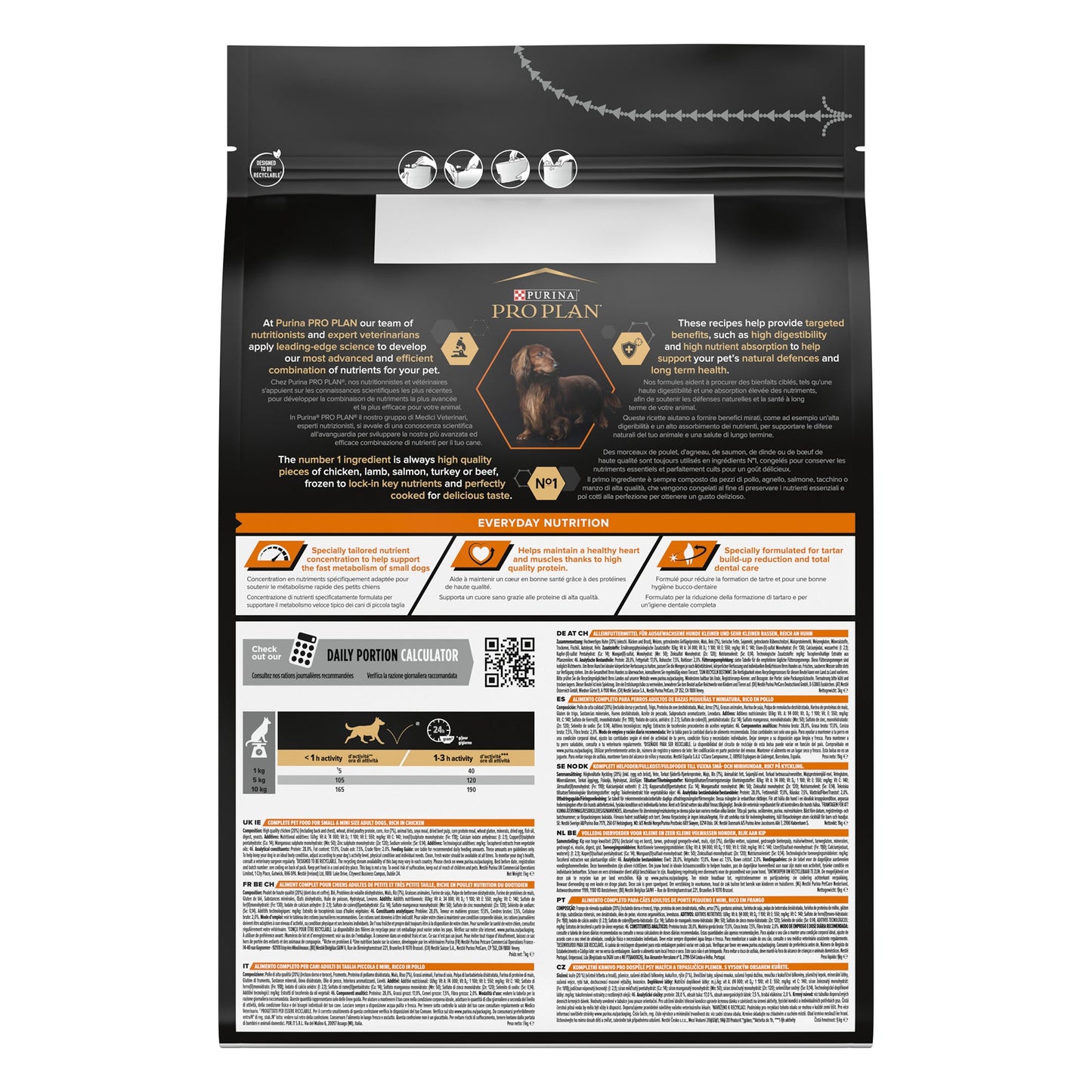 Purina Pro Plan Small and Mini Adult, Dry Dog food with Chicken