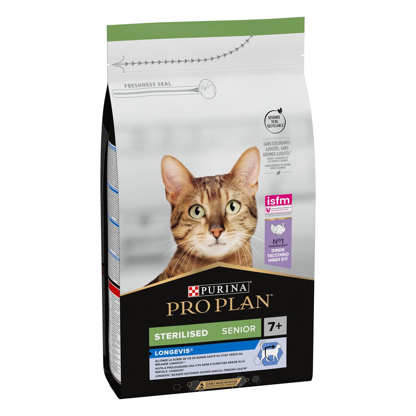 Purina Pro Plan  Senior 7+ Longevis Dry Cat Food with Turkey, 1.5 kg