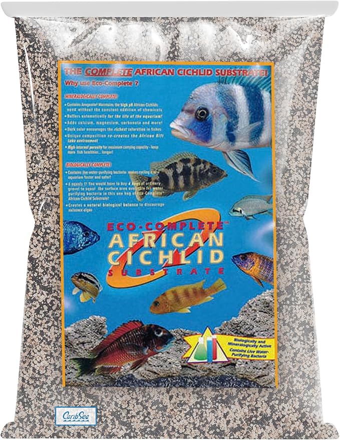 Carib Sea Eco-Complete African Cichlid Substrate – 20 lb – Live Sand for Aquariums