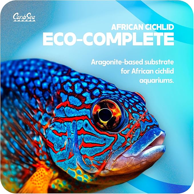 Carib Sea Eco-Complete African Cichlid Substrate – 20 lb – Live Sand for Aquariums