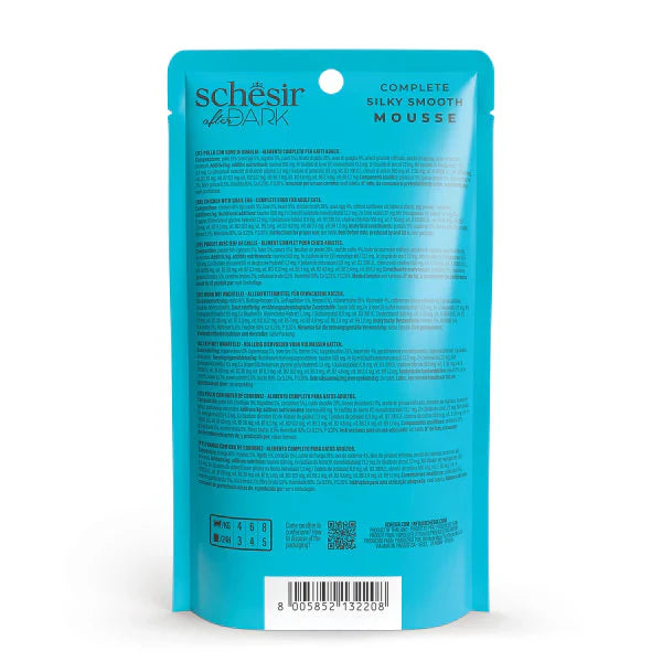 Schesir After Dark Velvet Mousse For Cat - Chicken With Quile Egg 80g