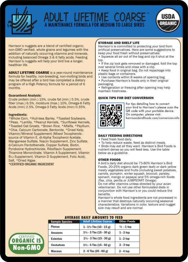 Harissons Adult Lifetime Course