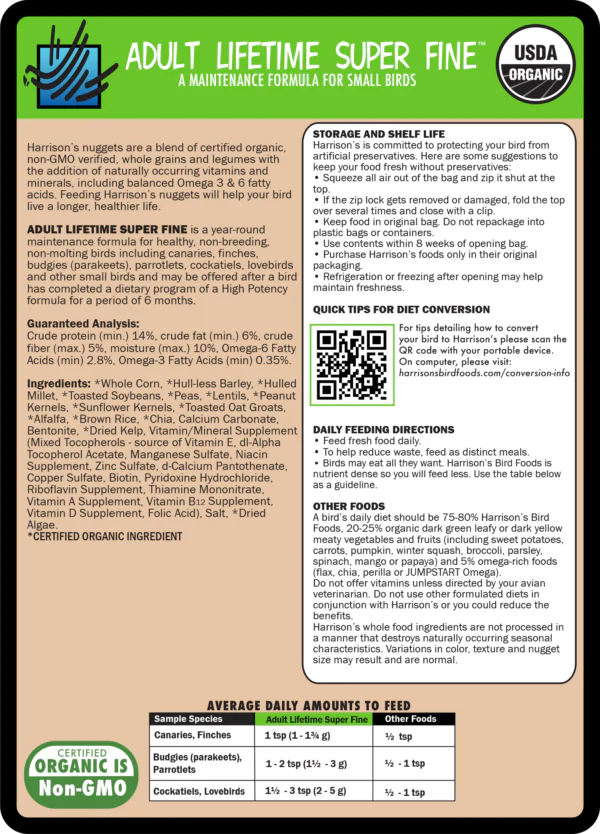 Harissons Adult Lifetime Super Fine - 1lb