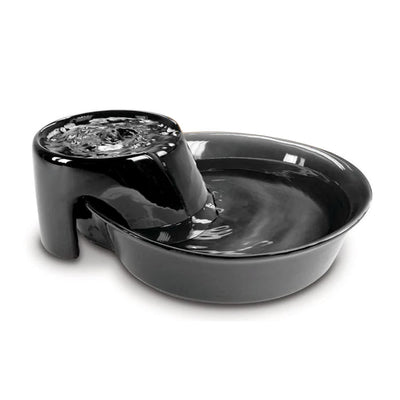 Pioneer Pets Big Max Ceramic Pet Drinking Fountain 128oz (Black)