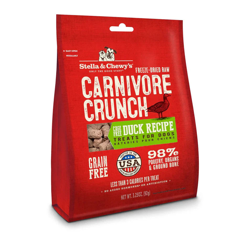 Stella & Chewys Dog FD Carnivore Crunch - Duck - 3.25 oz