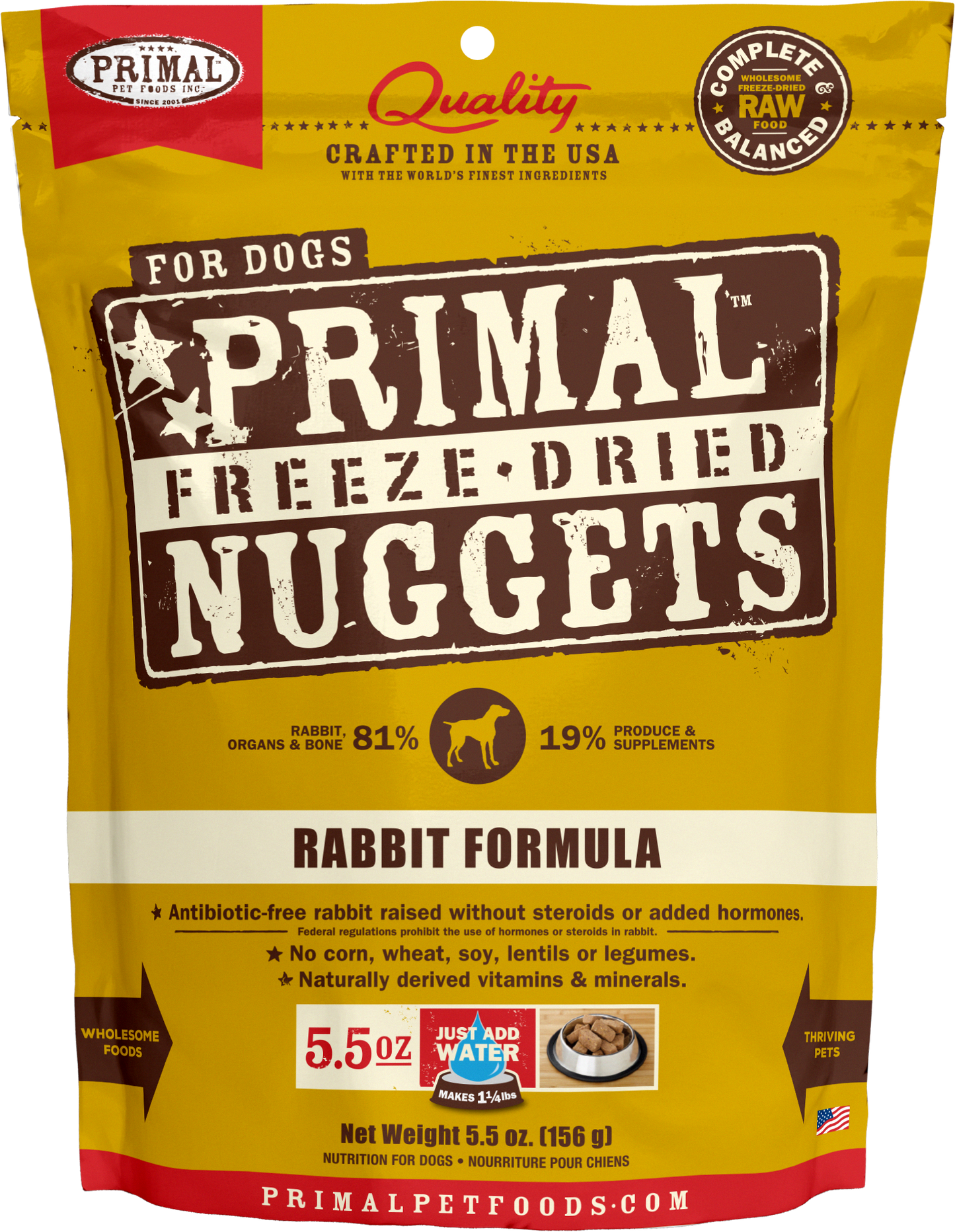 Primal Canine Rabbit Freeze-Dried Formula