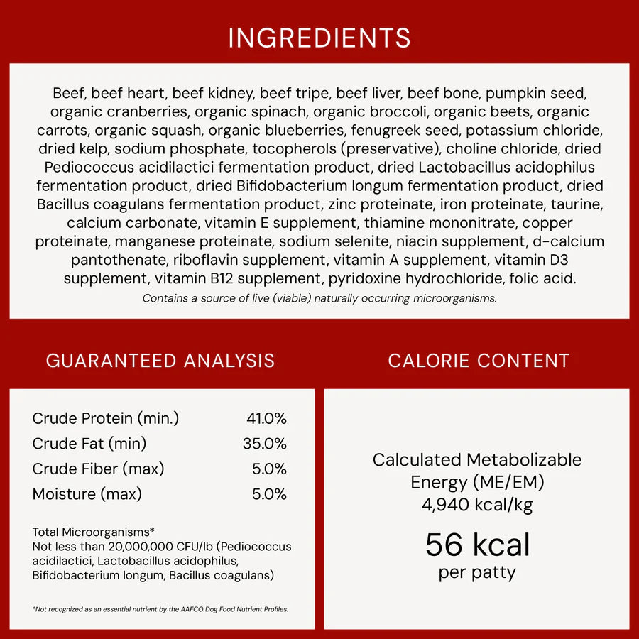 Stella & Chewys Dog FD Stellas Super Beef Patties
