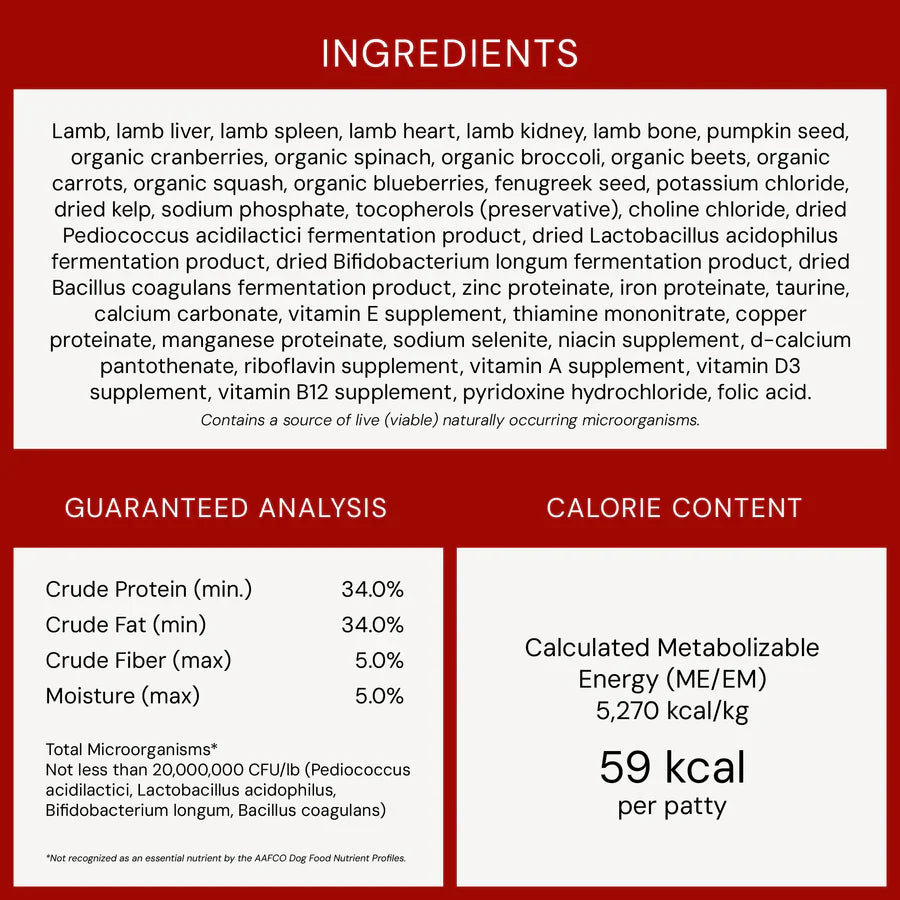 Stella & Chewys Dog FD Dandy Lamb Patties