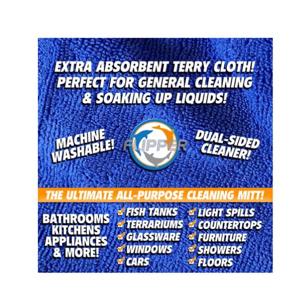 Flipper 2 In 1 Microfiber Aquarium Cleaning Mitt  – 2 pack