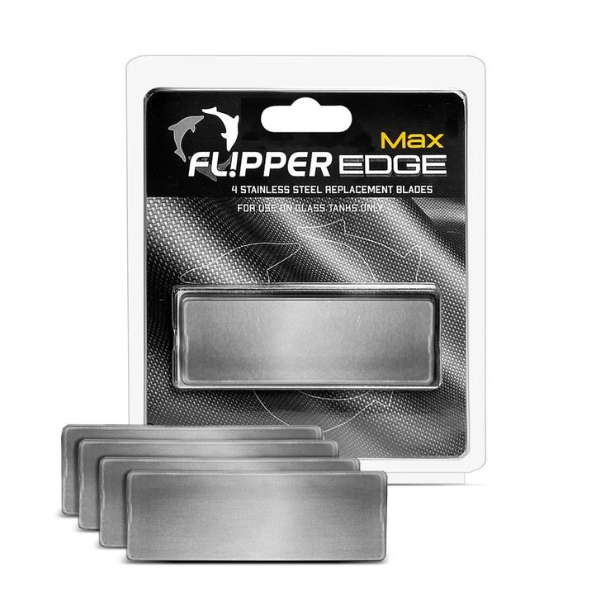 Flipper Edge Max Aquarium Scraper Blades – Stainless Steel 4 Pack