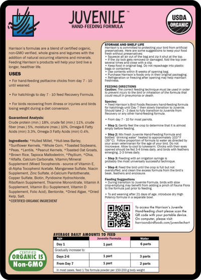 Harissons Juvenile Hand Feeding Formula - 1lb