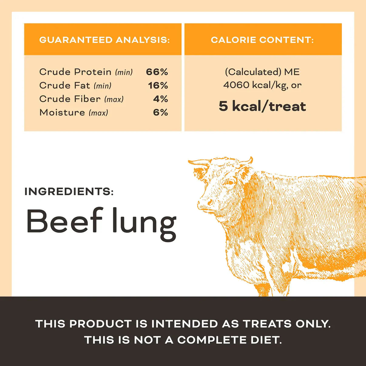 Primal Lets All Get A Lung  Beef Dehydrated Dog Treat 1.5oz
