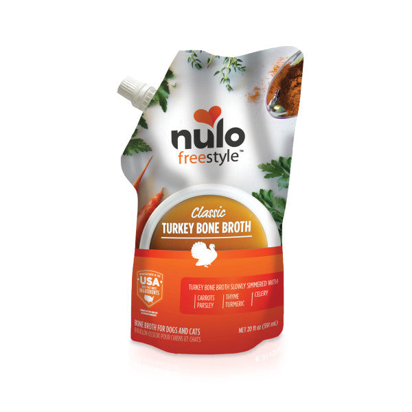 Nulo FreeStyle Dog Cat Turkey Bone Broth 20 fl oz Pouch
