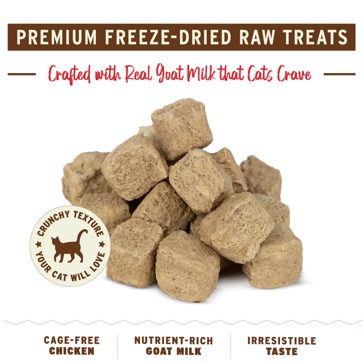 Primal The G.O.A.T.  Chicken & Goat Milk  for cats! Freeze-Dried Treat 2oz