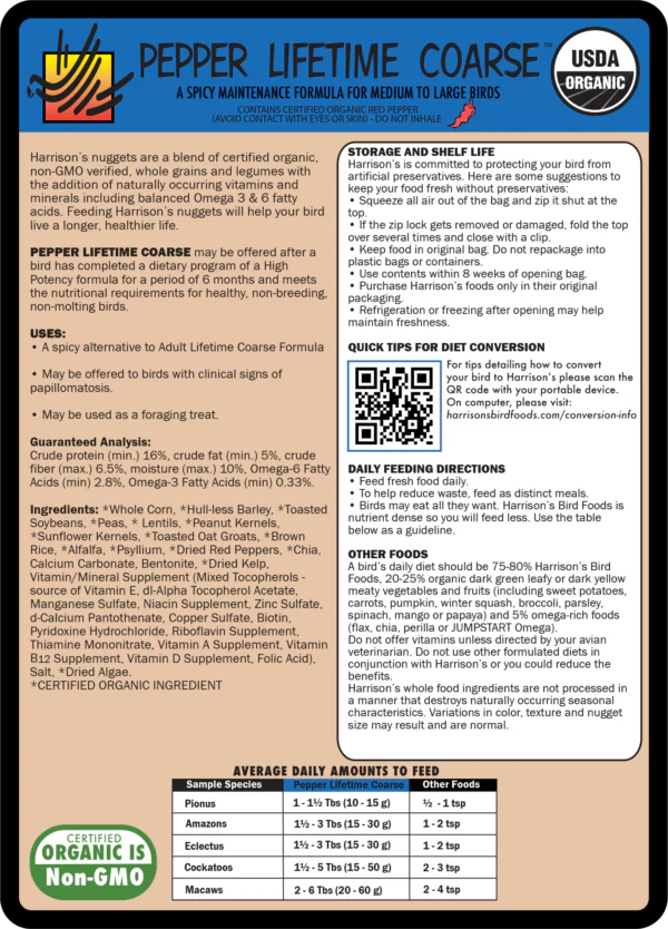 Harissons Pepper Lifetime Course - 1lb