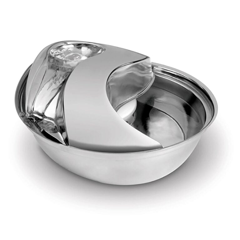 Pioneer Pets Raindrop Durable Pet Fountain 60oz (Stainless Steel) 