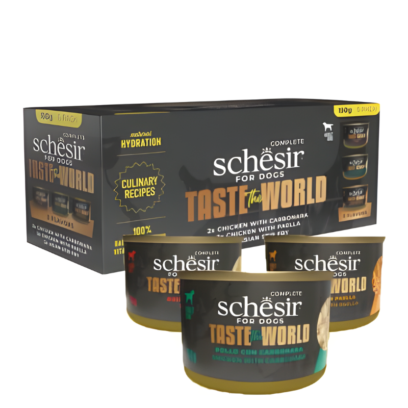 Schesir Taste The World Dog Wholefood Variety Pack 900g (6x150g) - 3 Flavors