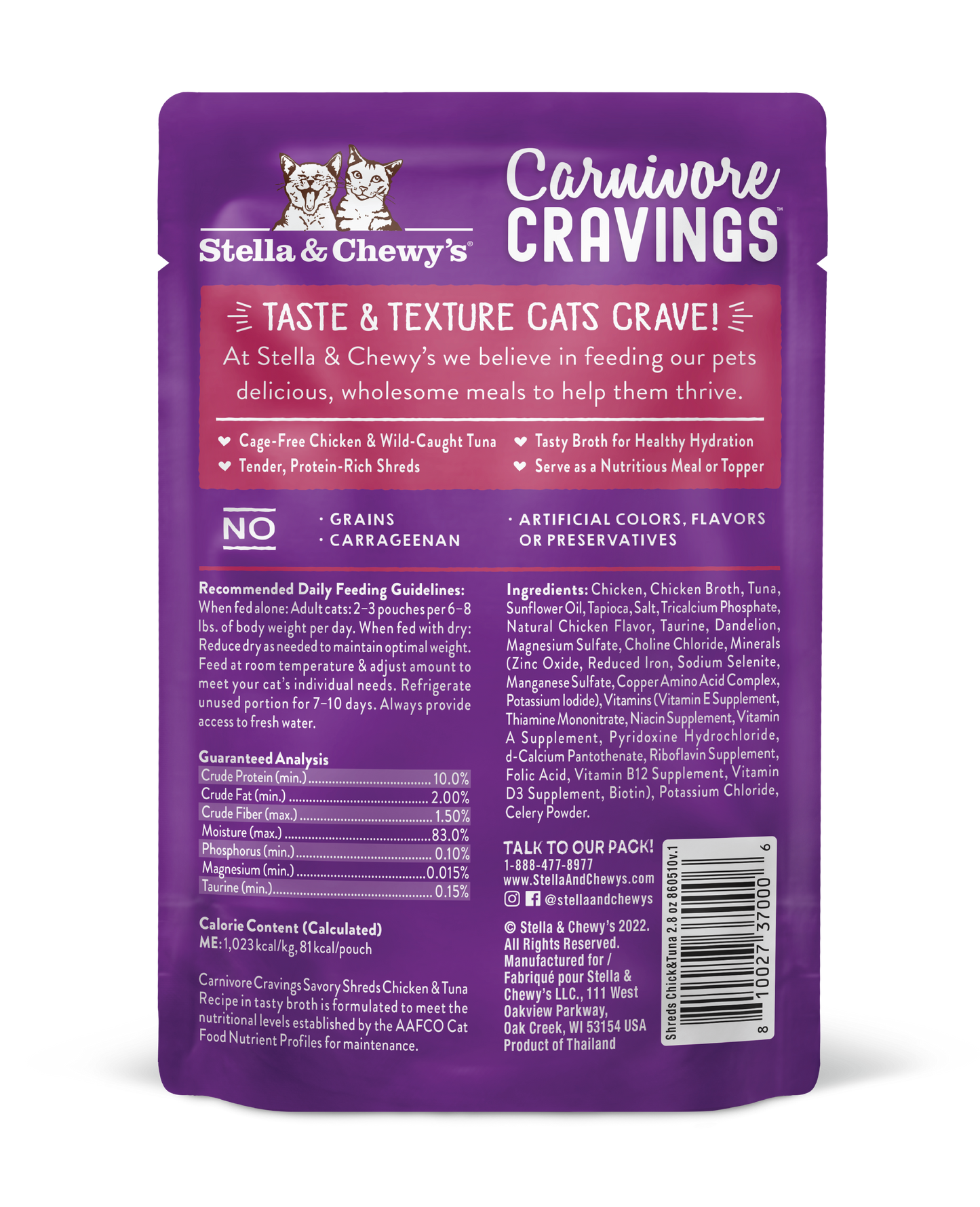 Stella & Chewys Carnivore Cravings Chicken & Tuna Recipe - 2.8 Oz