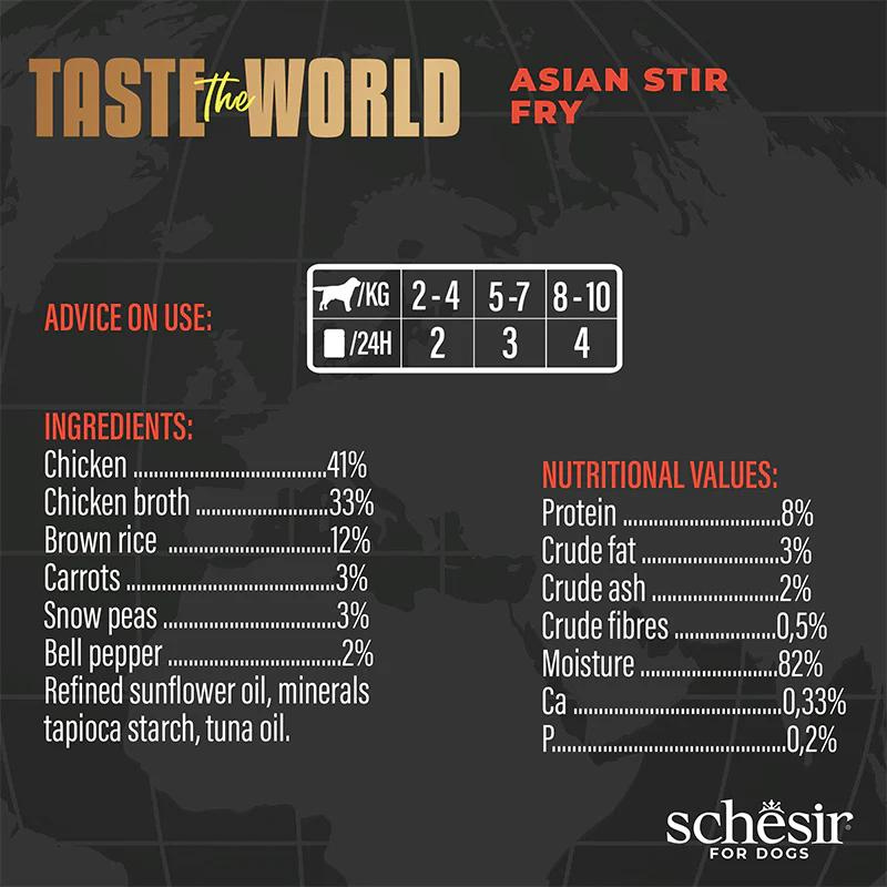 Schesir Taste The World Dog Wholefood - Asian Stir Fry 150g