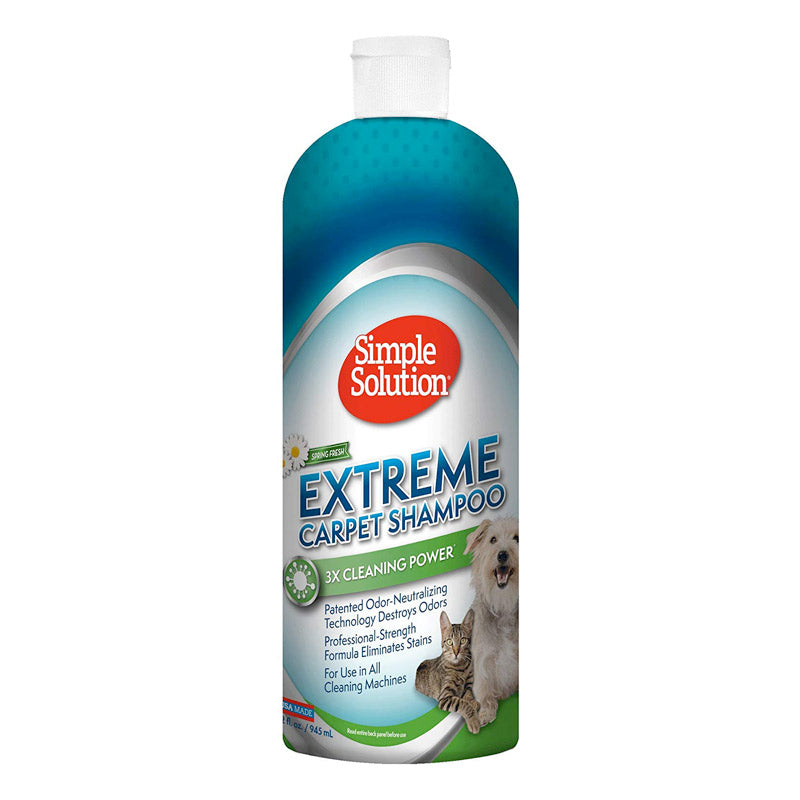Simple Solution Extreme Carpet Shampoo, with Spring Fresh Scent, 32 OZ ...