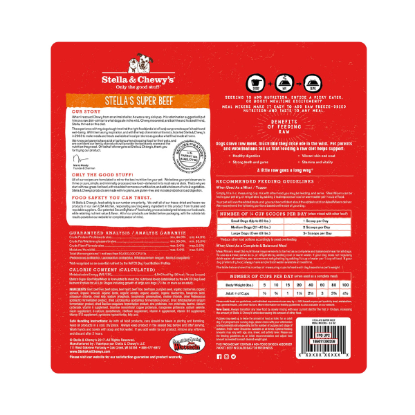 Stella & Chewys Dog FD Stellas Super Beef Meal Mixers