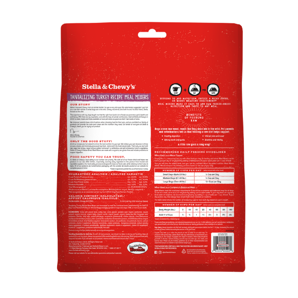 Stella & Chewys Dog Freeze Dried Tantalizing Turkey Meal Mixers - 8 oz