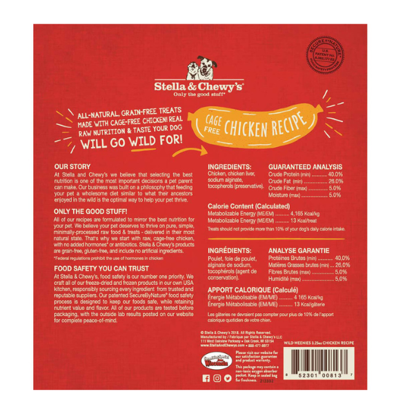 Stella & Chewys Wild Weenies - Chicken Recipe 3.25oz